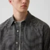 Camisas Oxford de corte relajado y largo corto con dobladillo recto