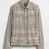 Camisas Oxford de corte relajado y largo corto con dobladillo recto