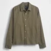 Camisas Oxford de corte relajado y largo corto con dobladillo recto