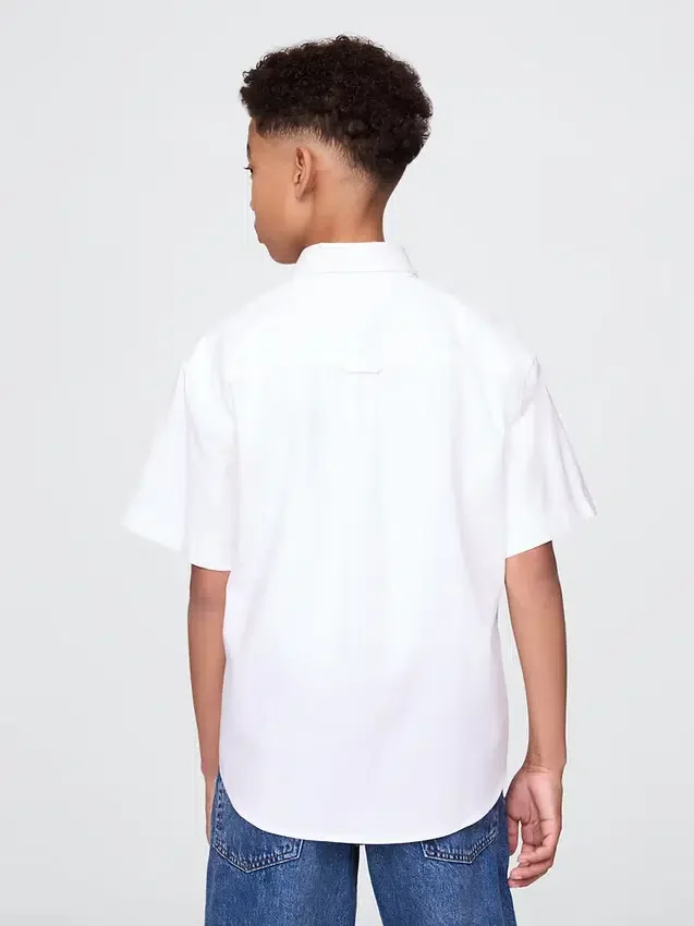 Camisas Oxford holgadas para uniforme infantil