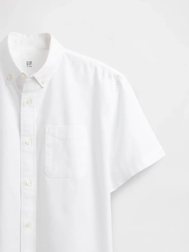 Camisas Oxford holgadas para uniforme infantil