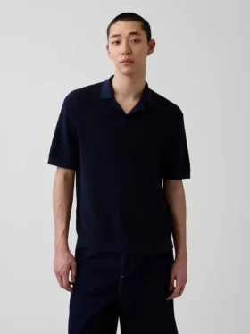 Camisas polo tipo camp de mezcla de lino