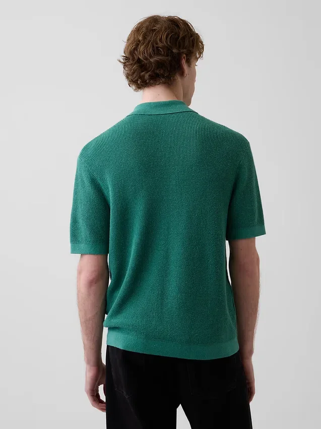 Camisas polo tipo camp de mezcla de lino