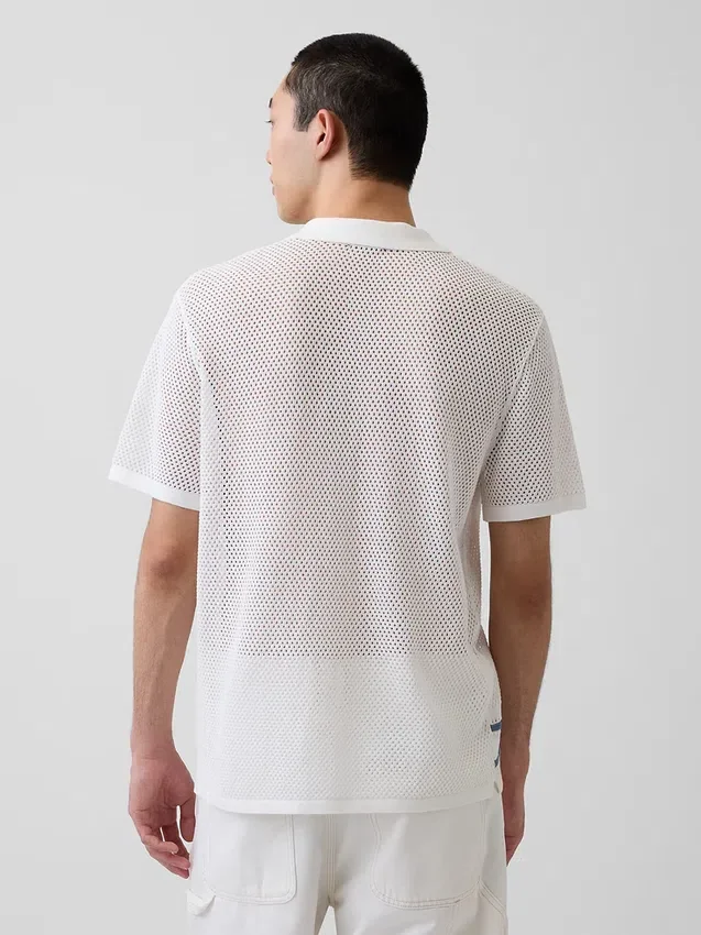 Camisas tipo jersé con cuello «Camp» a rayas
