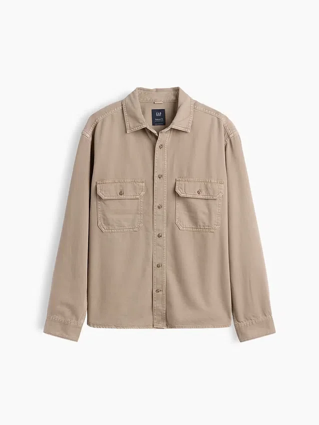 Camisas utilitarias holgadas de mezclilla ultrasuaves