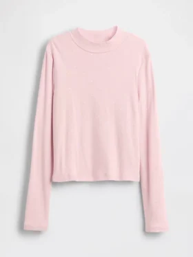 Camiseña de cuello alto acanalado para niños