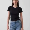 Camiseña de cuello redondo con punto pointelle