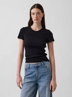Camiseña de cuello redondo con punto pointelle