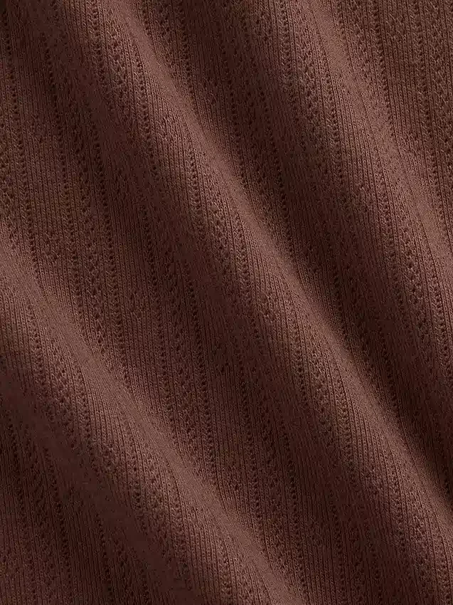 Camiseña de cuello redondo con punto pointelle