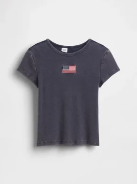 Camiseña infantil de canalé con bordados