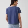 Camiseta 100 % algodón con efecto encogido auténtico