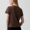 Camiseta 100 % algodón con efecto encogido auténtico