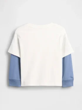 Camiseta 2 en 1 de tejido grueso para Bebé y Niño