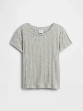 Camiseta ajustada de niño con canalé multicolor