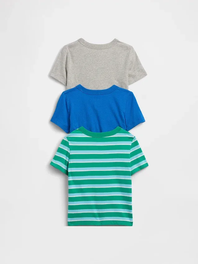 Camiseta con bolsillo para bebés y niños «Mix & Match» (paquete de 3)
