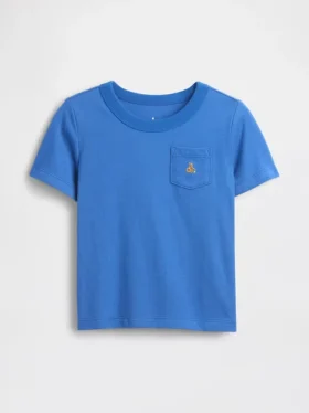 Camiseta con bolsillo para bebés y niños pequeños, combinable