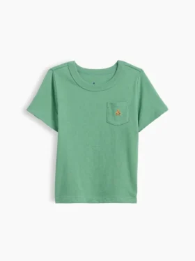 Camiseta con bolsillo para bebés y niños pequeños, combinable