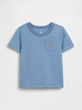 Camiseta con bolsillo para bebés y niños pequeños, combinable