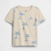 Camiseta con bolsillo y estampado combinable para bebés y niños