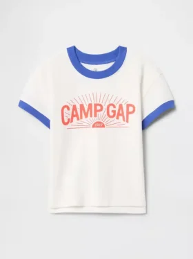 Camiseta con cuello redondo y ribete «Gap Baby and Child» para bebés y niños pequeños