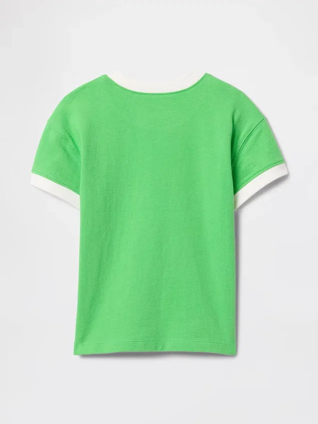 Camiseta con cuello redondo y ribete «Gap Baby and Child» para bebés y niños pequeños