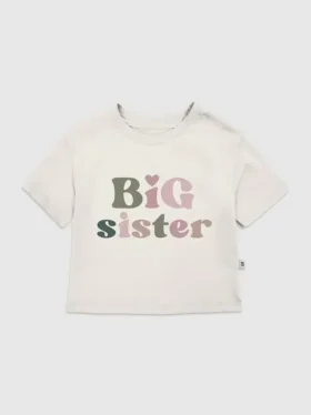 Camiseta con diseño «Big Sister» para niños pequeños