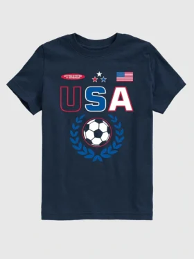 Camiseta con diseño de camiseta de fútbol de EE. UU. para niños