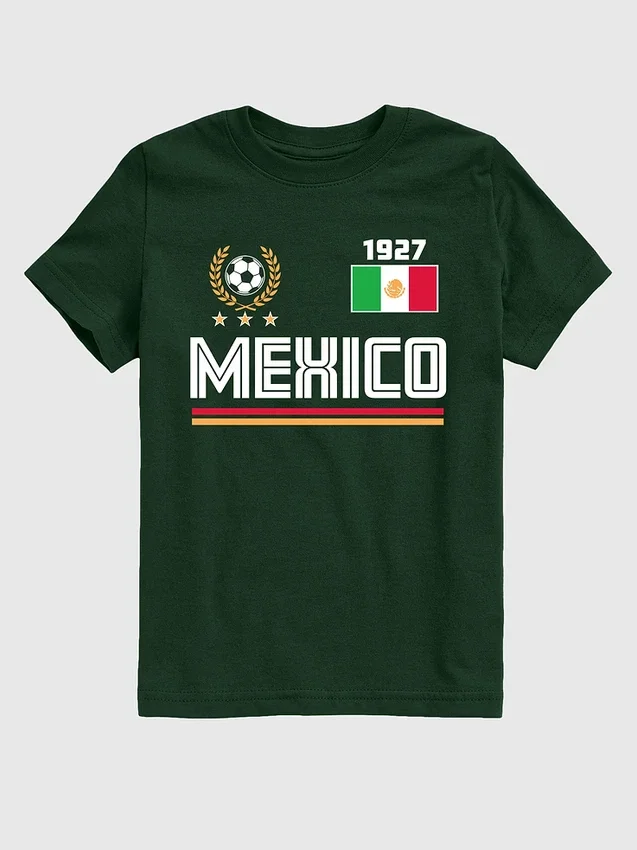 Camiseta con diseño de la camiseta de fútbol de México para niños