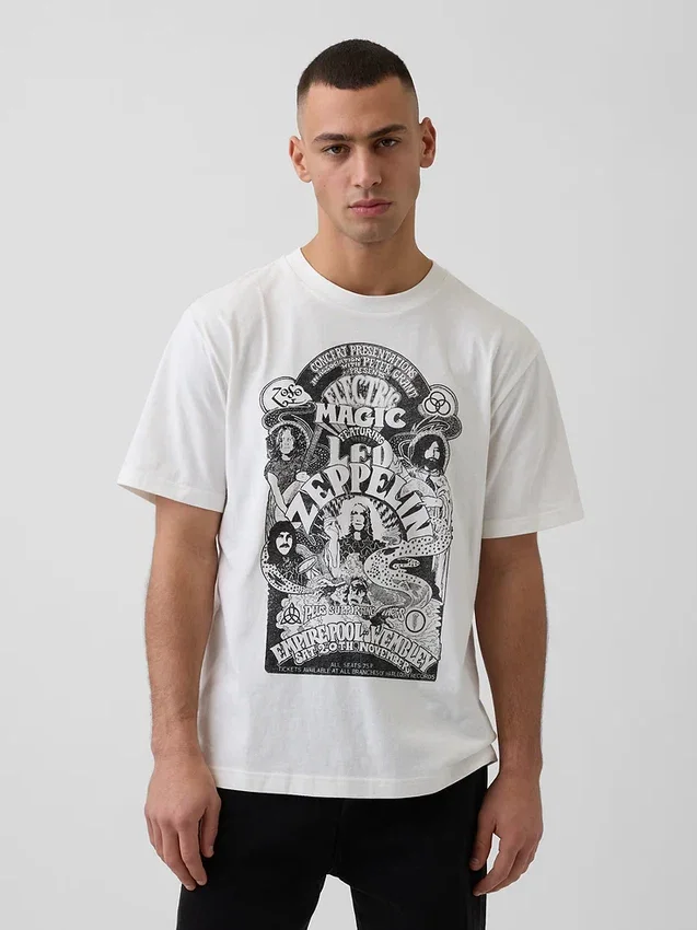 Camiseta con diseño de Led Zeppelin de corte holgado