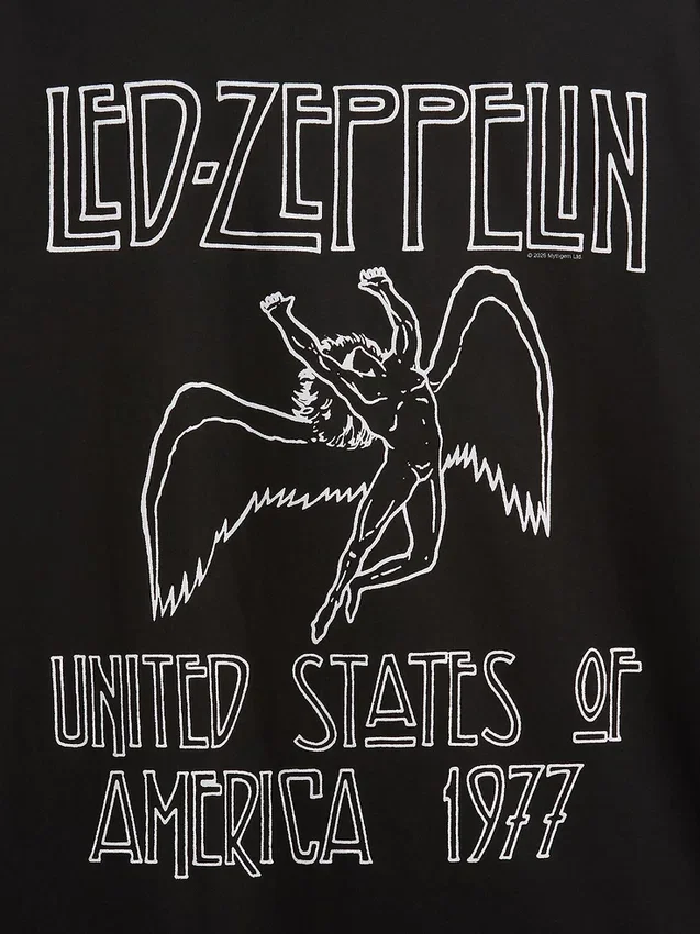 Camiseta con diseño de Led Zeppelin de corte holgado