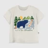 Camiseta con diseño de oso en el bosque para niños pequeños