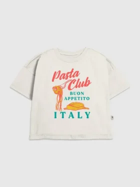 Camiseta con diseño de Pasta Club para niños