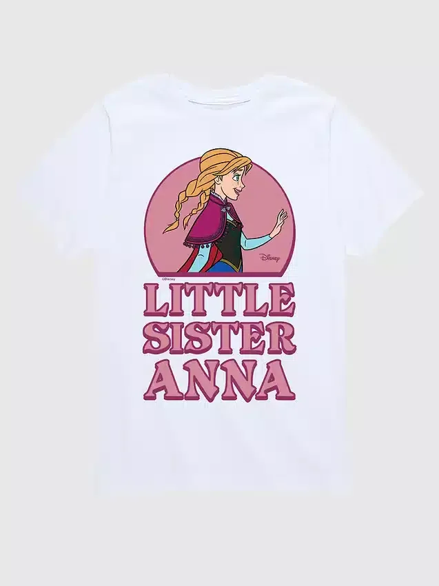 Camiseta con diseño gráfico de manga corta «La hermana pequeña Anna» de Frozen para niños pequeños con pantalones cortos