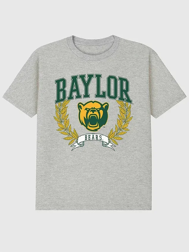 Camiseta con diseño gráfico oscuro «Laurels» de la Universidad de Baylor