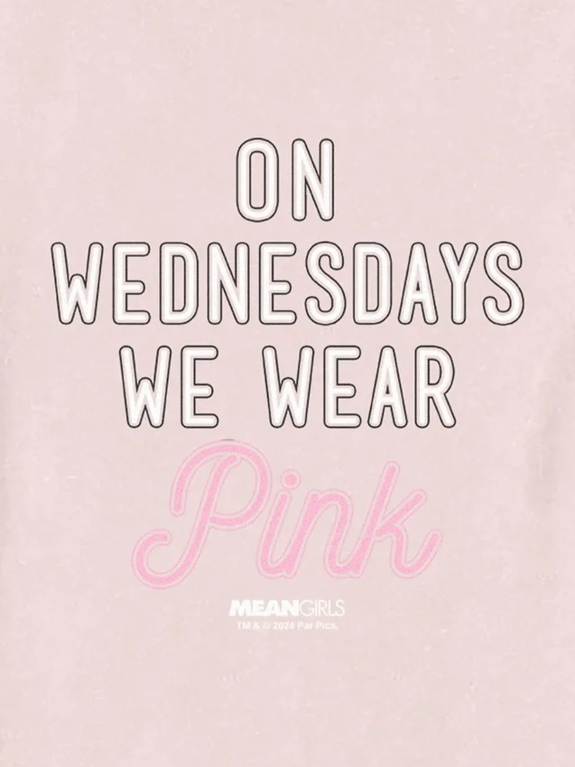 Camiseta con diseño «Mean Girls: los miércoles nos vestimos de rosa» para niños pequeños