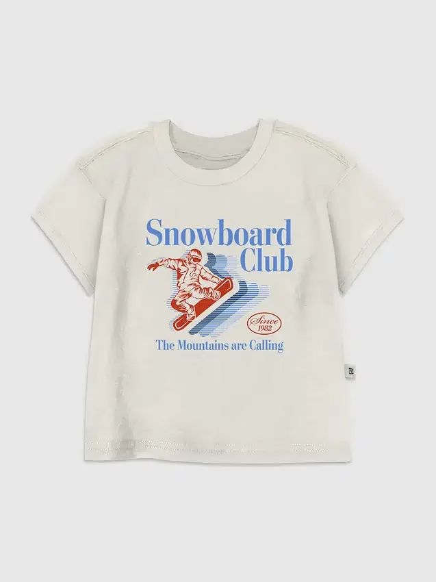 Camiseta con diseño «Snowboard Club» para niños pequeños