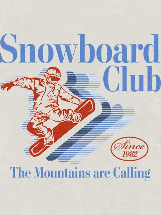 Camiseta con diseño «Snowboard Club» para niños pequeños