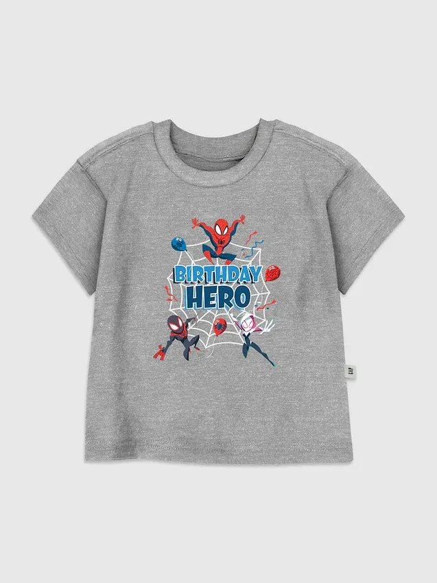 Camiseta con diseño «Spiderman Birthday Hero» para niños pequeños