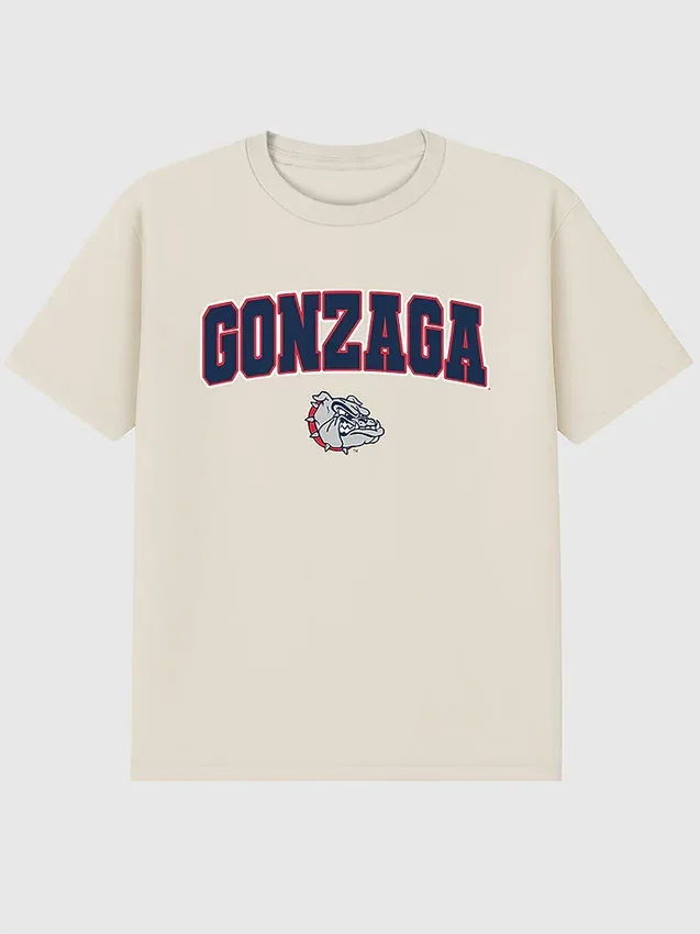 Camiseta con el Arch Logo de la Universidad de Gonzaga en color oscuro