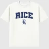 Camiseta con el Arch Logo de la Universidad de Rice como diseño secundario