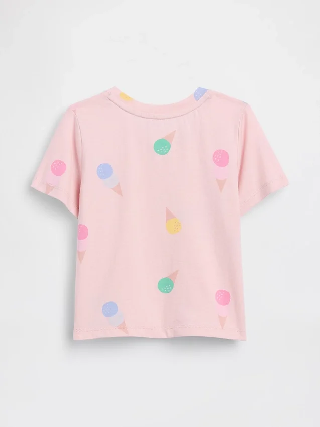 Camiseta con estampado combinable para bebés y niños pequeños
