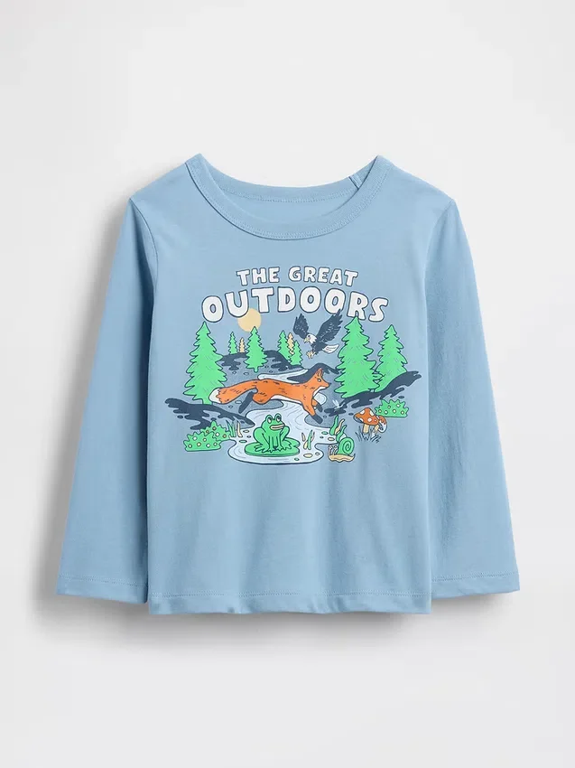 Camiseta con estampado para bebés y niños, combinable