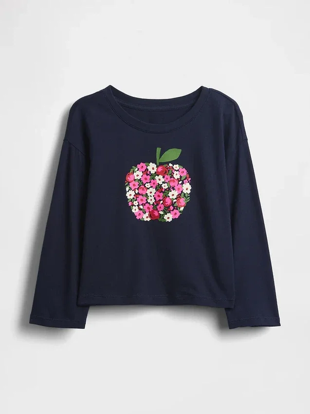Camiseta con estampado para bebés y niños, combinable