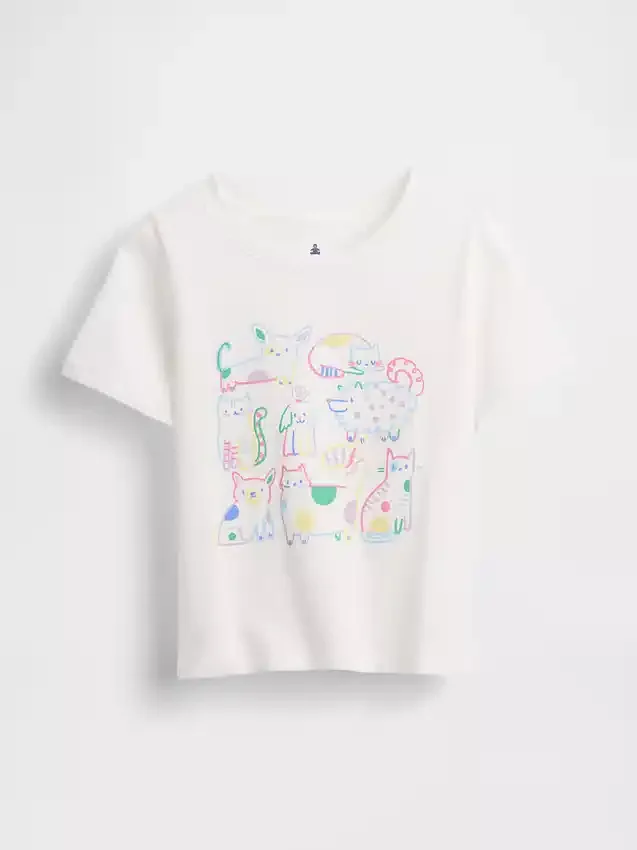 Camiseta con estampado para bebés y niños, combinable