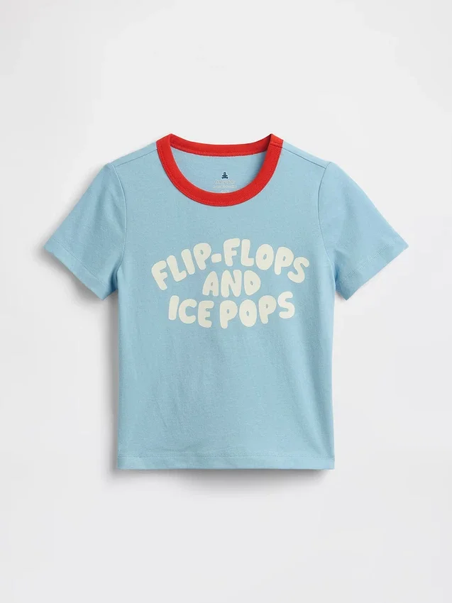 Camiseta con estampado para bebés y niños pequeños, combinable