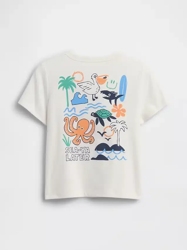 Camiseta con estampado para bebés y niños pequeños, combinable