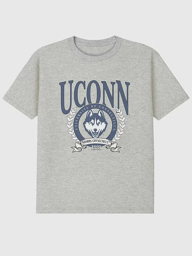 Camiseta con gráfico del escudo de laurel de la UConn
