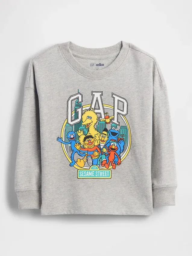 Camiseta con logo gráfico de Barrio Sésamo para bebés y niños pequeños