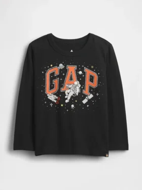 Camiseta con logotipo gráfico para bebés y niños, combinable