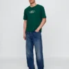 Camiseta corta de algodón grueso con diseño de Ford